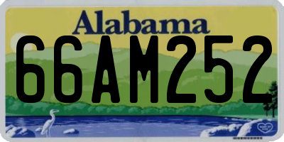 AL license plate 66AM252