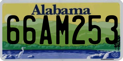 AL license plate 66AM253