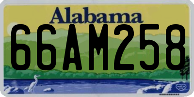 AL license plate 66AM258