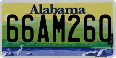 AL license plate 66AM260