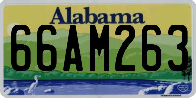 AL license plate 66AM263