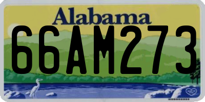 AL license plate 66AM273