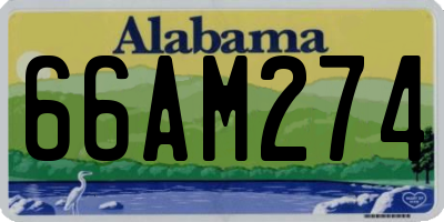 AL license plate 66AM274