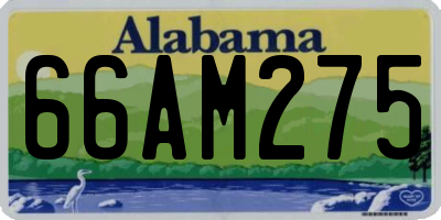 AL license plate 66AM275