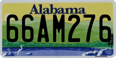 AL license plate 66AM276