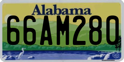 AL license plate 66AM280