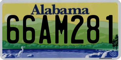 AL license plate 66AM281