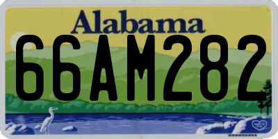 AL license plate 66AM282