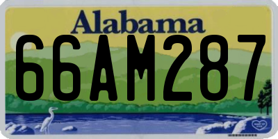 AL license plate 66AM287