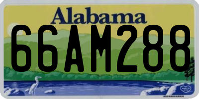 AL license plate 66AM288