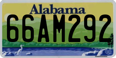 AL license plate 66AM292