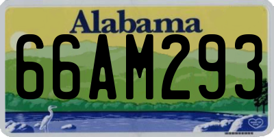 AL license plate 66AM293