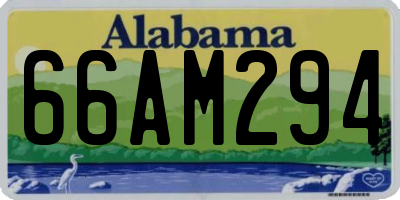 AL license plate 66AM294