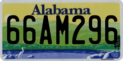 AL license plate 66AM296