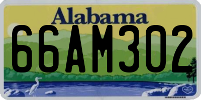 AL license plate 66AM302
