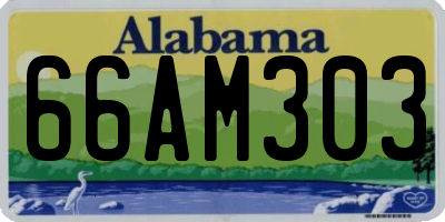 AL license plate 66AM303