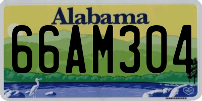 AL license plate 66AM304