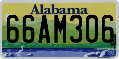 AL license plate 66AM306