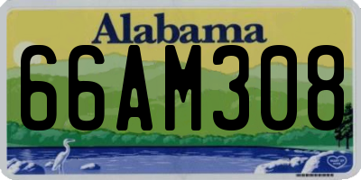 AL license plate 66AM308