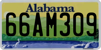 AL license plate 66AM309