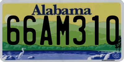 AL license plate 66AM310