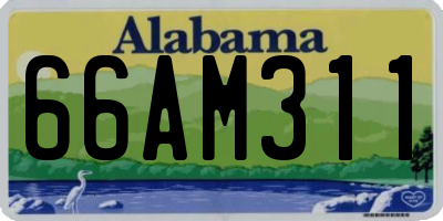 AL license plate 66AM311