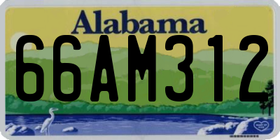 AL license plate 66AM312