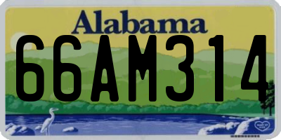 AL license plate 66AM314