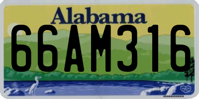 AL license plate 66AM316