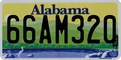AL license plate 66AM320