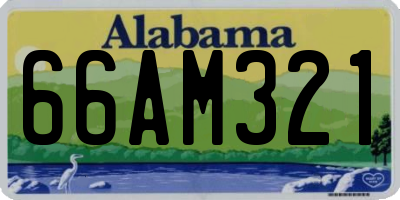 AL license plate 66AM321