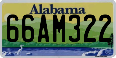 AL license plate 66AM322