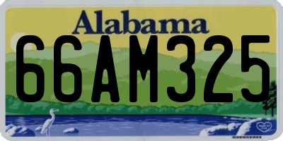 AL license plate 66AM325
