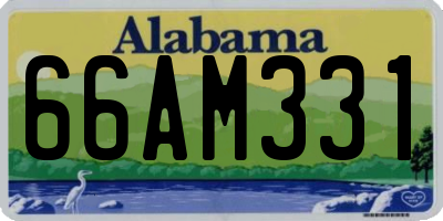 AL license plate 66AM331