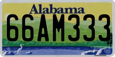 AL license plate 66AM333