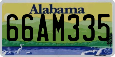 AL license plate 66AM335