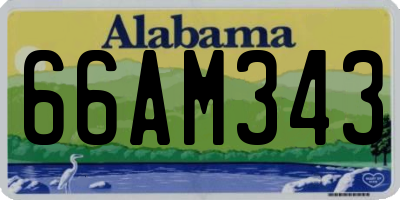 AL license plate 66AM343