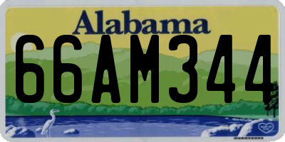 AL license plate 66AM344