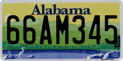 AL license plate 66AM345