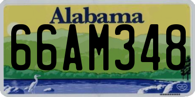 AL license plate 66AM348