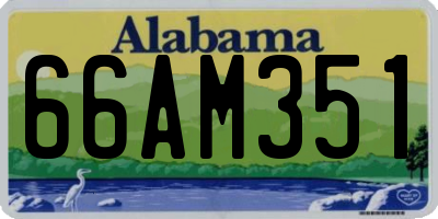 AL license plate 66AM351