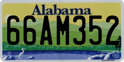 AL license plate 66AM352