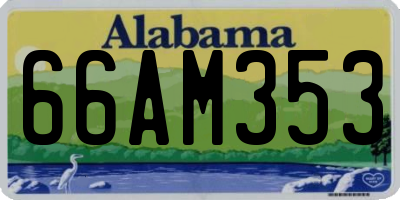 AL license plate 66AM353