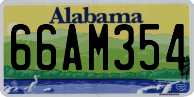 AL license plate 66AM354