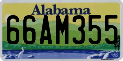 AL license plate 66AM355