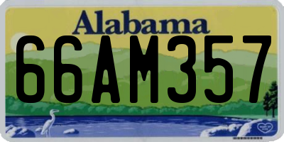 AL license plate 66AM357