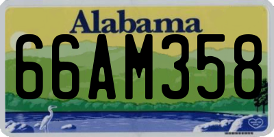 AL license plate 66AM358