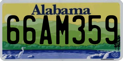 AL license plate 66AM359
