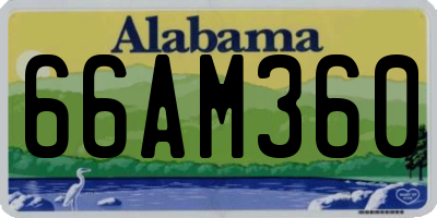 AL license plate 66AM360