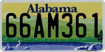 AL license plate 66AM361